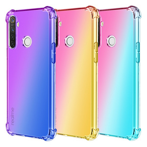 Gradient Color Tpu Covers Cell Phone Back Covers Case For Oppo Realme 5 C15 C3 V15 C17 7 pro V5 5G V30