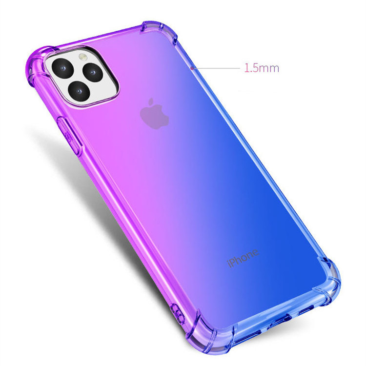 1.5MM TPU Shockproof Color Changing Cell Phone Case For Iphone 15 14 Plus 13 Pro Max 12 Mini XS XR