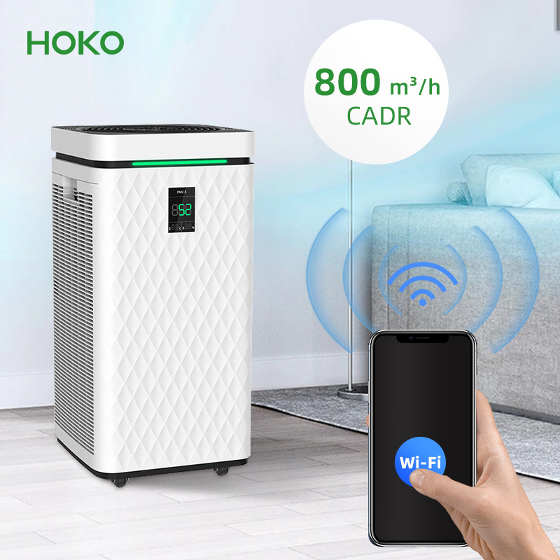 Oem Portable Home Large Air Cleaner  Room Wifi Hepa Smart Air Purifiers Air Purification