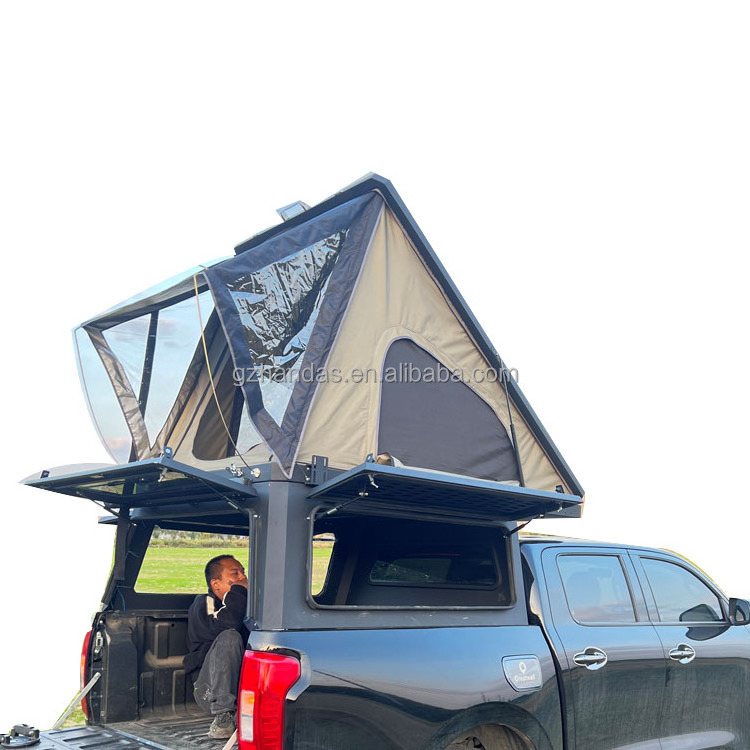 Handas Lightweight top Manufacture Truck Camper Ute Canopy With Roof Top Tent for car FRanger BT50 D-max F150