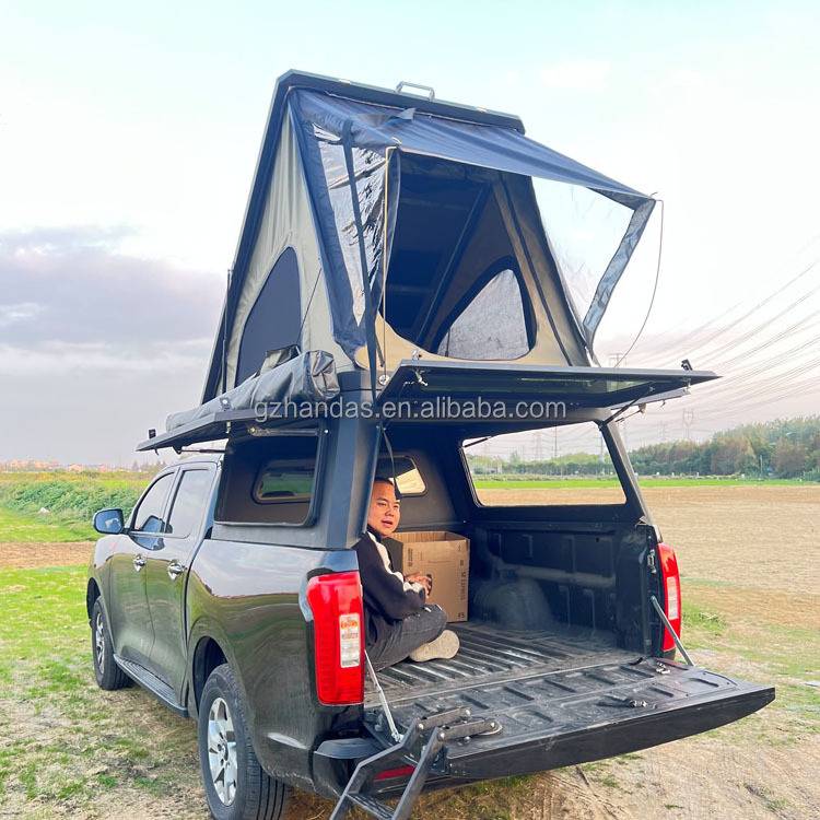 Handas Lightweight top Manufacture Truck Camper Ute Canopy With Roof Top Tent for car FRanger BT50 D-max F150