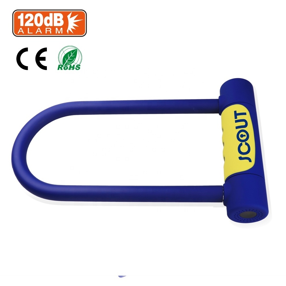 Multi-Function Smart Bike Lock Waterproof U Shape 120Db Anti-theft Bicycle u Lock bike bluetooth lock