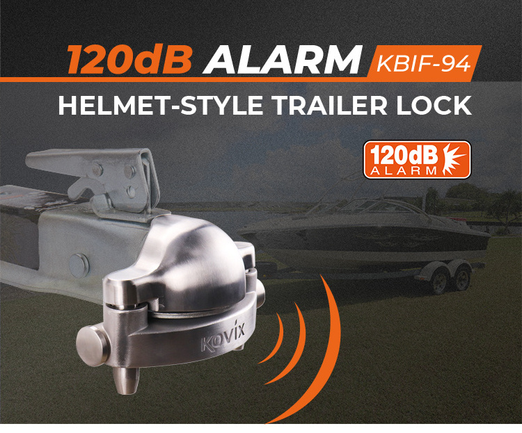 Best Heavy Duty Trailer Smart 120 Decibel Alarm Anti-Theft Trailer Coupler Lock Stainless Steel Tow Hitch Lock