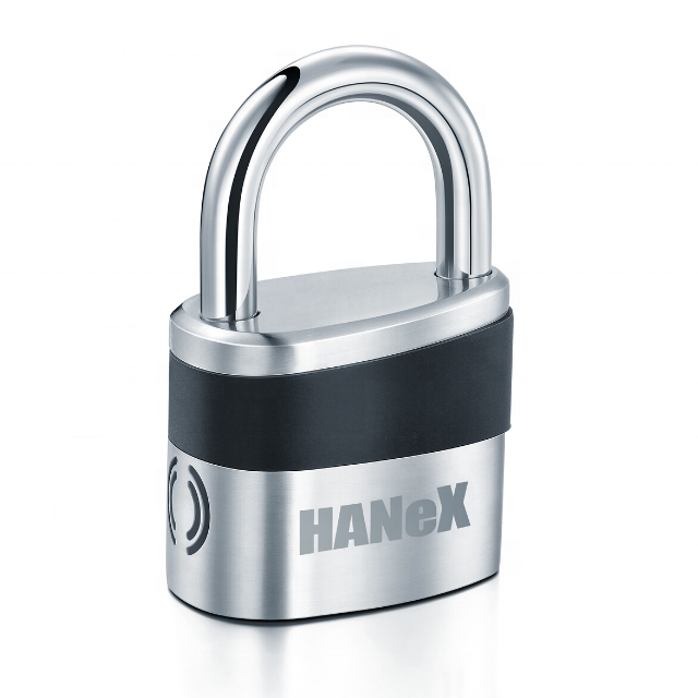 120dB Alarm Padlock 10mm Thick Shackle High Security Alloy Steel Material IP67 Waterproof Padlock