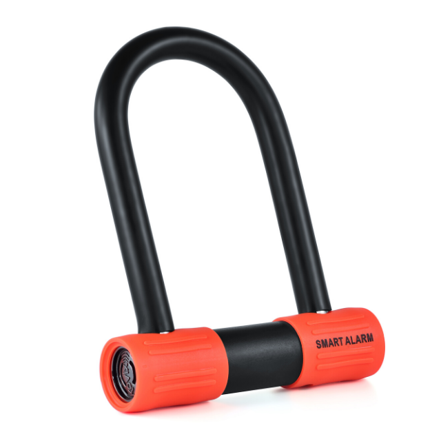 Bike Bicycle Security D Lock  120dB Anti-Theft Alarm Zinc Alloy Body Steel Shackle Long Battery Life u lock bike lock