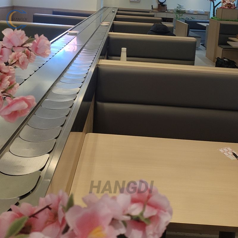 Hangdi Customized Stainless Steel Rotating Sushi Conveyor Belt For Restaurant