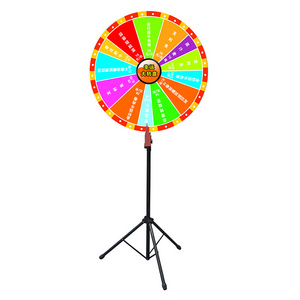 Christmas carnivals activity customized 60cm 80cm 100cm diameter floor standing spin prize wheel of fortune for promotional