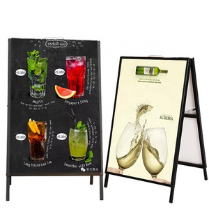 Standing outdoor pavement sign snap frame poster A-board double-sided poster stand for promotion display