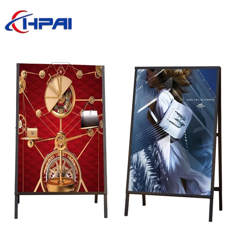 Standing outdoor pavement sign snap frame poster A-board double-sided poster stand for promotion display