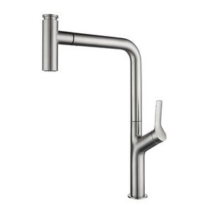 Momali Economic Cheap Factory Direct Price 360 Swivel Zinc Outside Brass Core Stainless Steel Spout Kitchen Faucet Pull Out