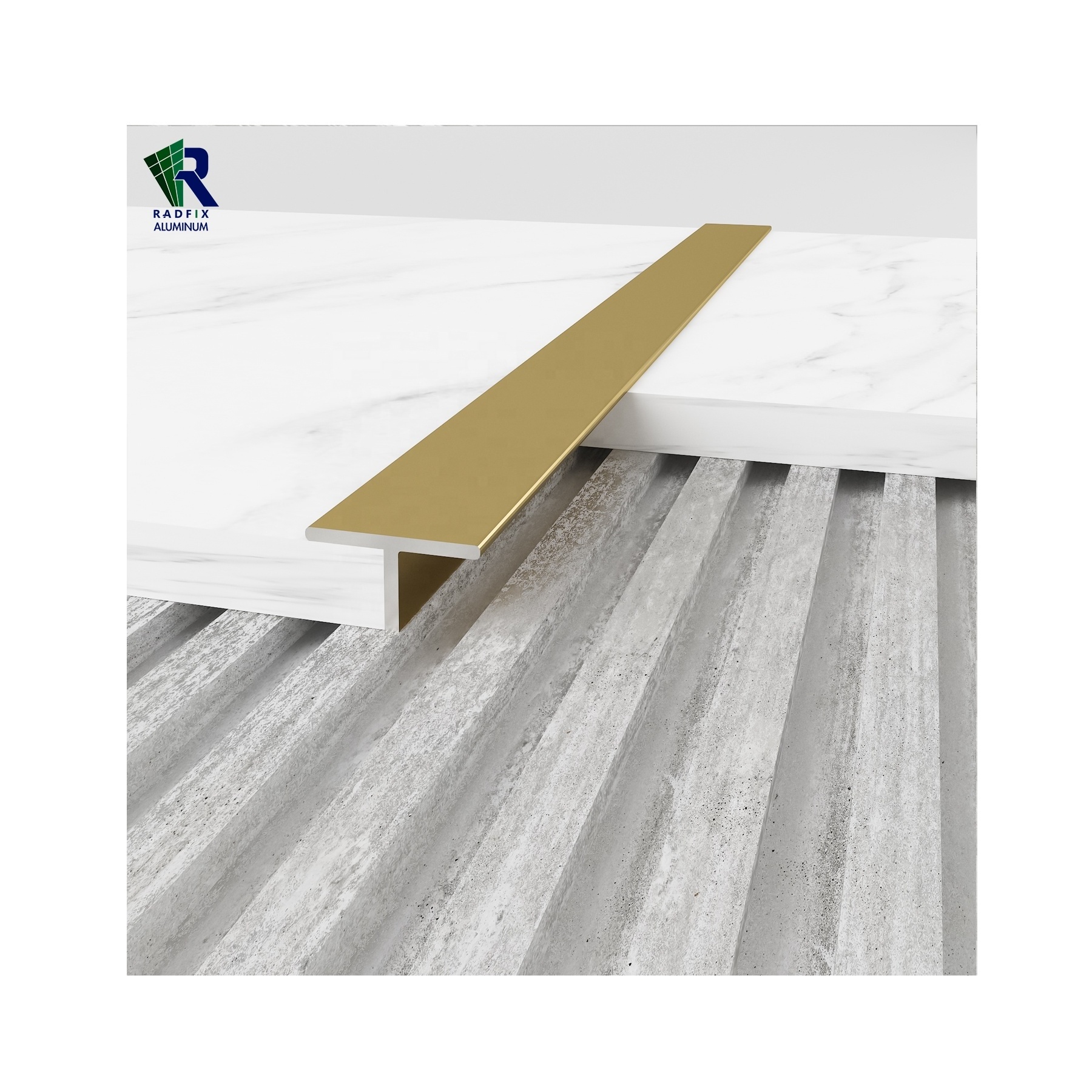 Radfix Aluminum Decoration Floor Ceramic Tile Trim For furniture Floor Wall Carpet 6063 T5  Aluminum Profile For Decoration