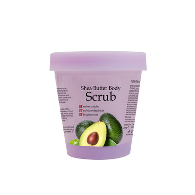 Wholesale spa scrubs exfoliating exfoliating scrubs pedicure body shea  butter skin care body scrub private label