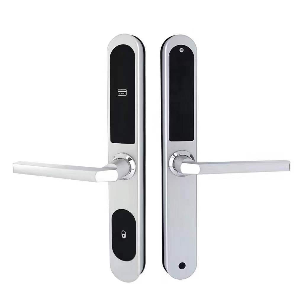 high quality aluminum alloy smart card hotel lock for thin aluminum door with free software