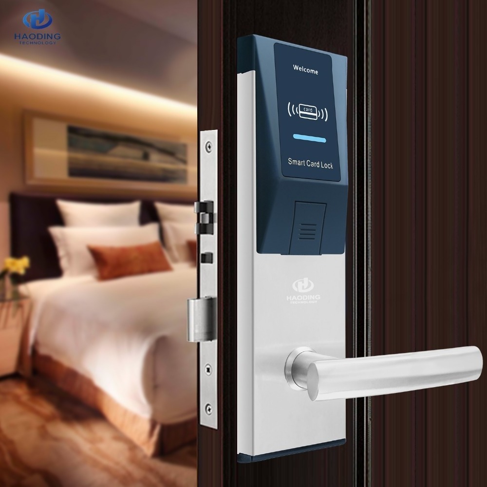 Safe Intelligent Rfid Card Reader Digital Combination Hotel Locking System Hotel Door Lock