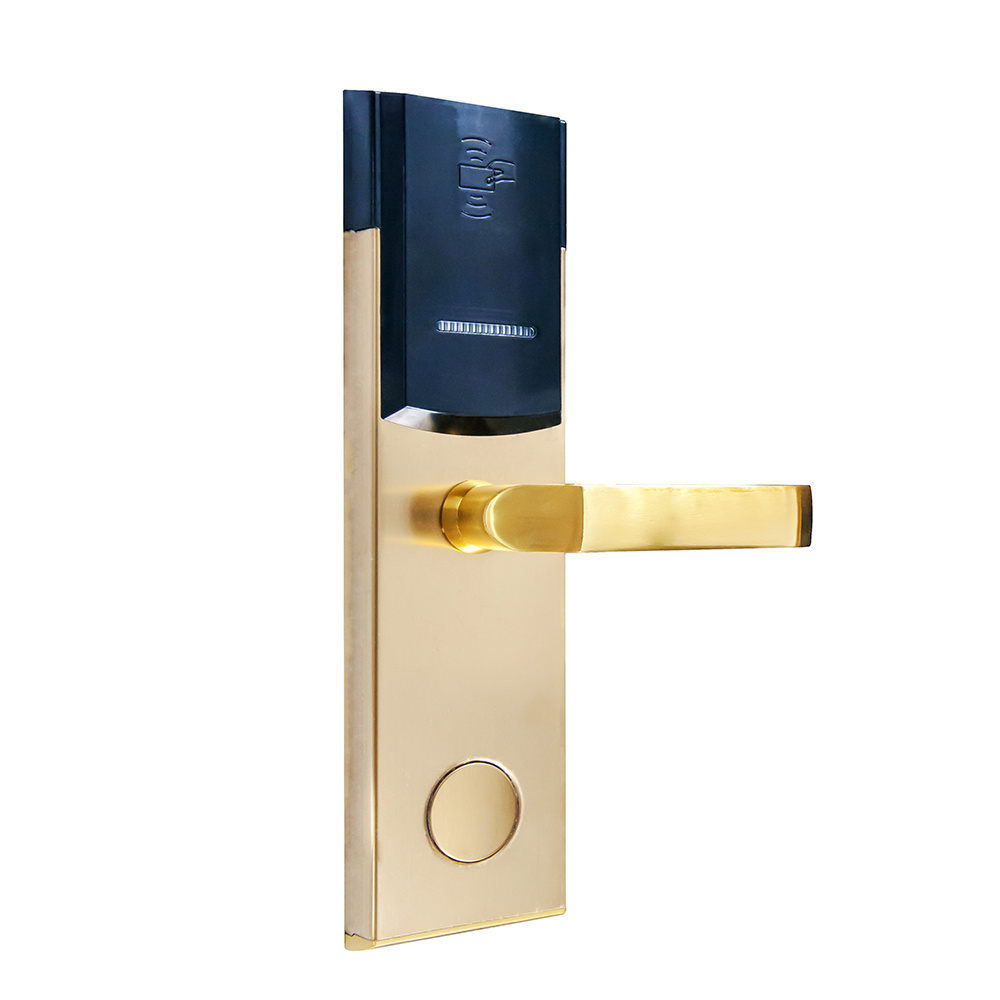 Haoding stainless steel smart key card commercial hotel door lock with free software