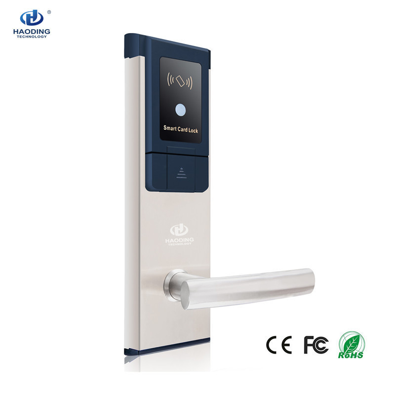 Free Software Stainless Steel Digital Smart Hotel Door Lock With Energy Saving Switch