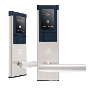 anti-theft keyless entry rfid access control card reader hotel smart door lock with system