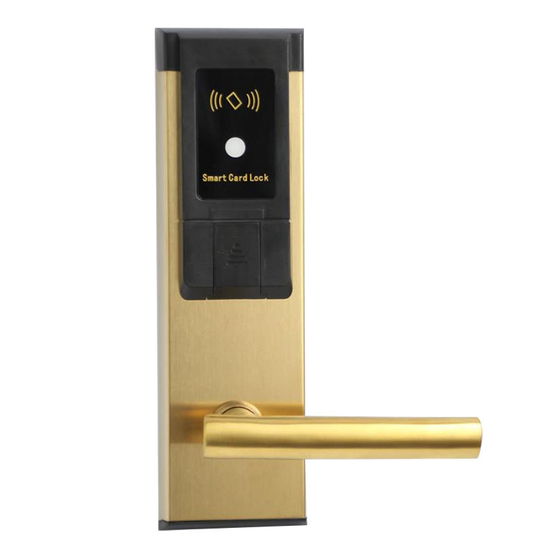 anti-theft keyless entry rfid access control card reader hotel smart door lock with system