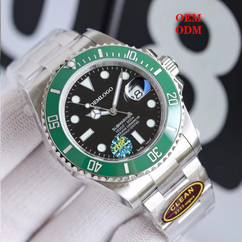 Hot Selling Men is Cleaning Factory 3135 Movement Submarine 904L Stainless Steel Strap Waterproof Men is Mechanical Watch