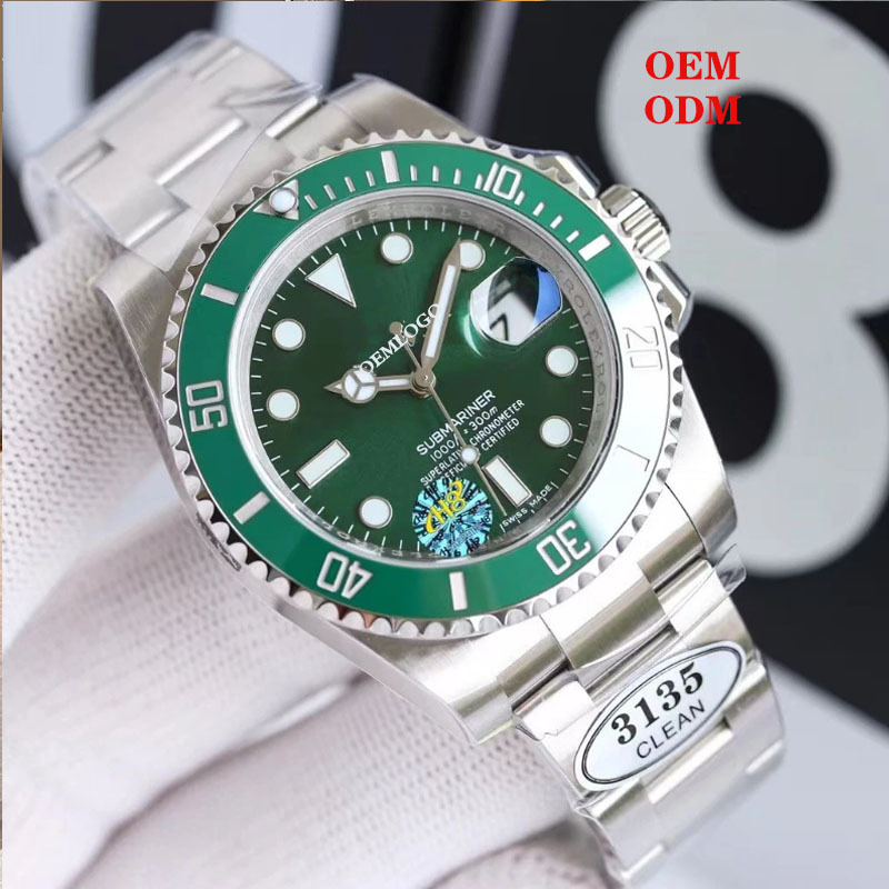 Hot Selling Men is Cleaning Factory 3135 Movement Submarine 904L Stainless Steel Strap Waterproof Men is Mechanical Watch