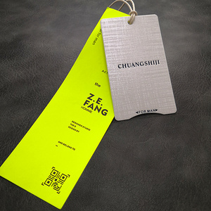 Custom Clothing paper Tags Brand  design  Price Hang Tag screen printing paper tags with own logo for pants, shirt ,hat, jeans