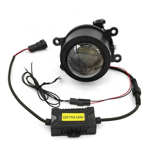 HYML 3 Inch Universal Fog Light Bi Led Projector 3 Colors 5500K 4300K 3000K Bi Led Projector Fog Light for Toyota Headlight