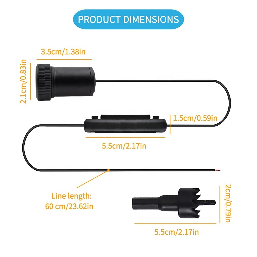 HYML 2pcs LED Car Door Light Courtesy Logo Laser Projector Punching Ghost Shadow Lamp Lights Car Door Drill Hole Logo Light