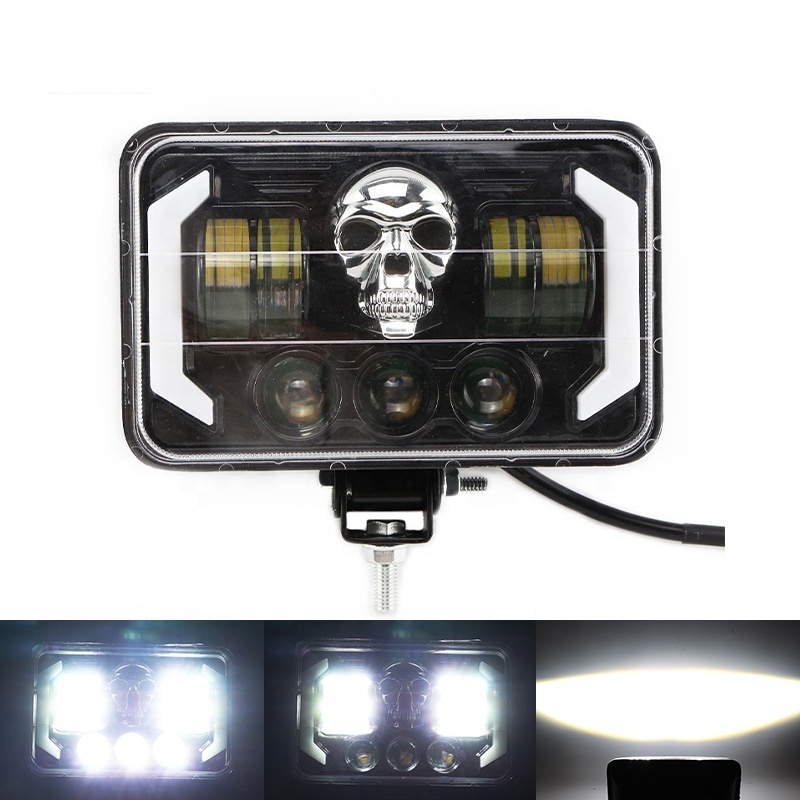 Factory Waterproof 7inch Square Light Led Headlight For Jeep Wrangler For Hummer For Harley Davidson For Harley Vehicles Trucks