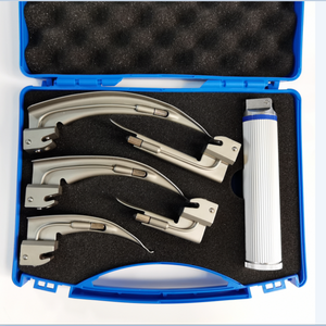 HC-G031A Stainless Steel Economical Fiber Optic Laryngoscope Set 5 blades For Adult And Neonate Use