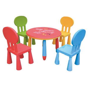 Adjustable Kindergarten  Learning Party Kids Playing Plastic Round Tables Chairs set school Study Daycare Furniture Kids Table