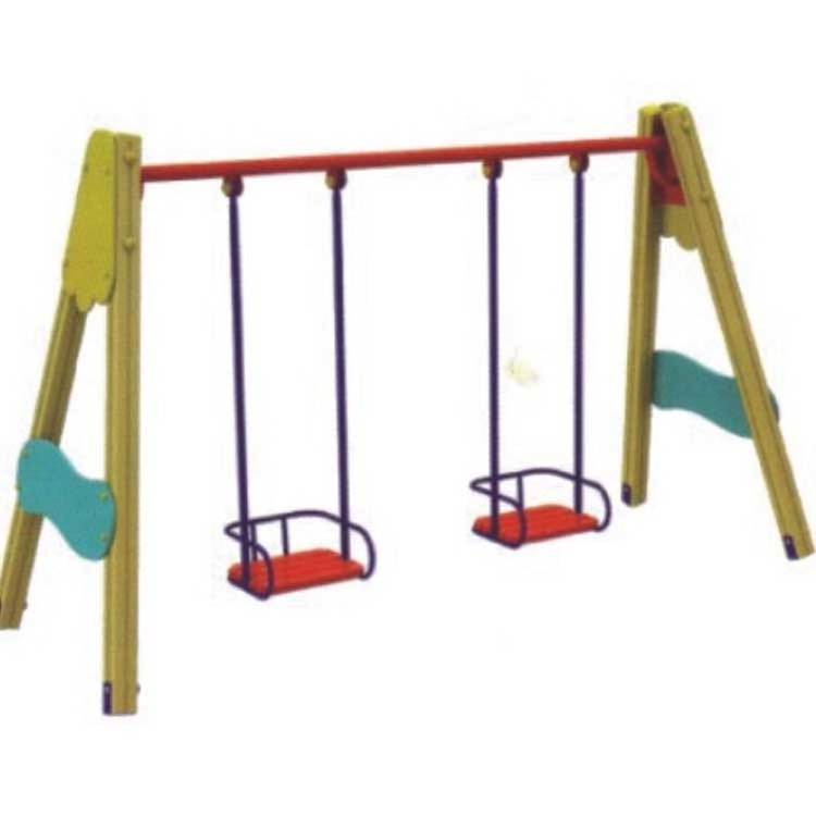 Two Seat Adult Outdoor Playground Kids Swing Accessories Wooden Swings And Slides For Children