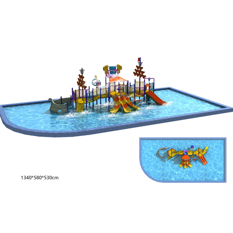 Inflatable water slide with pool commercial inflatable water park for sale