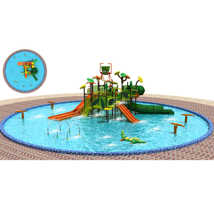 Inflatable water slide with pool commercial inflatable water park for sale