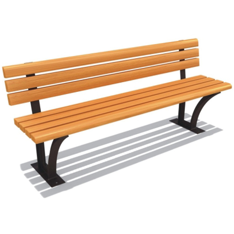 Composite Furniture Patio Backrest Armrest Stainless Steel Legs Plastic Soild Wood Slat Street Park Outdoor Garden Bench