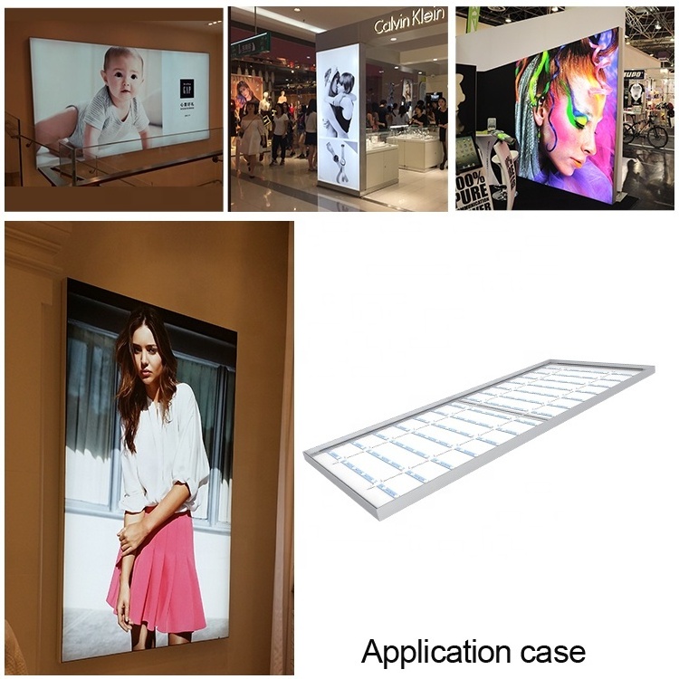 40mm thickness single side frame led backlit fabric banner textile display advertising light box