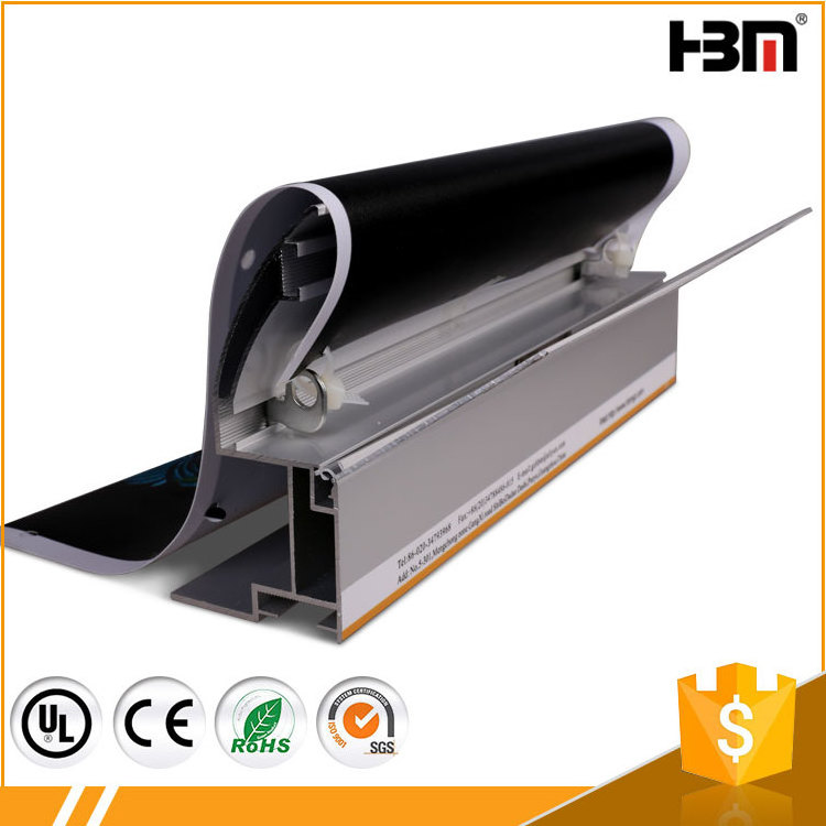 subway display fabric frame 120mm side-snap extruded aluminum profile for outdoor light box