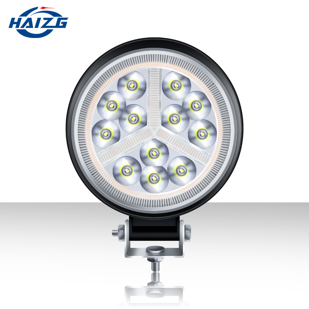 HAIZG 60W 70W 80W 90W 4*4 Auto Offroad LED Work Light for Truck Tractor Boat Spot Beam 12V-24V 48W Work LED Light