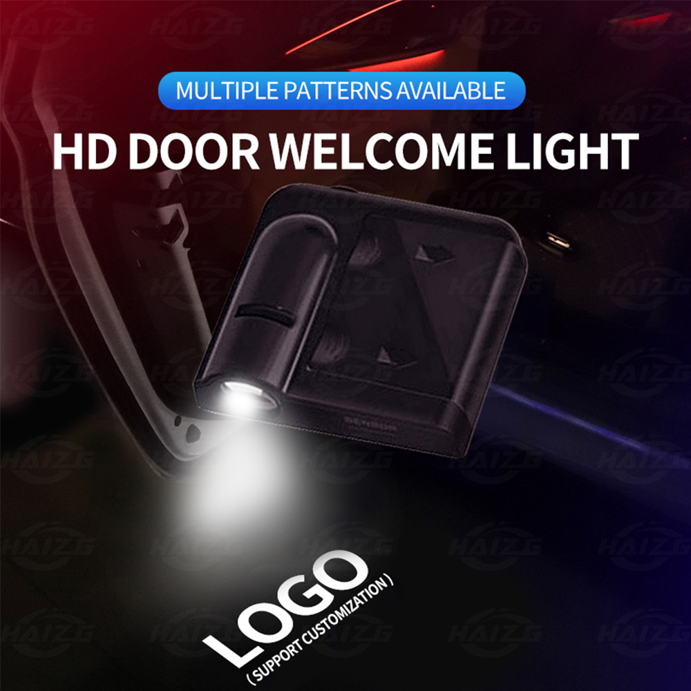 HAIZG hotselling car door light 12v auto accessories welcome led car logo light