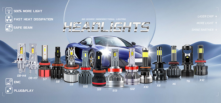 HAIZG Super Bright C6 Car Lights 880 H1 H3 9005 9006 H11 H4 H7 Auto Car LED Headlights H4 Bulbs