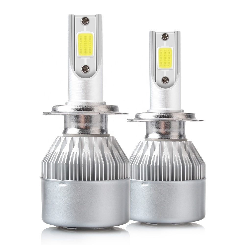 C6 Car LED headlight bulbs H1 H3 H7 H8 H9 H10 H11 9005 9006 H13 H4 72W 16000lm COB Auto DRL fog lamps LED headlights