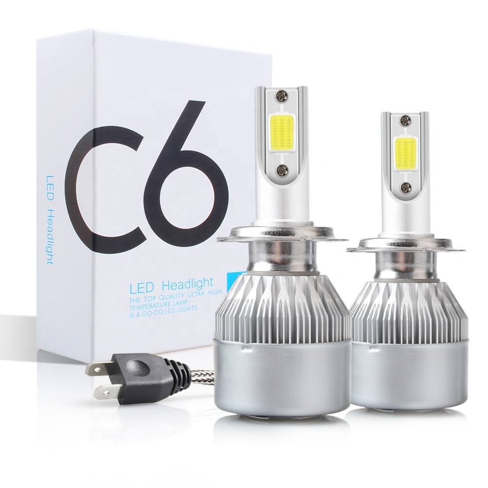 C6 Car LED headlight bulbs H1 H3 H7 H8 H9 H10 H11 9005 9006 H13 H4 72W 16000lm COB Auto DRL fog lamps LED headlights