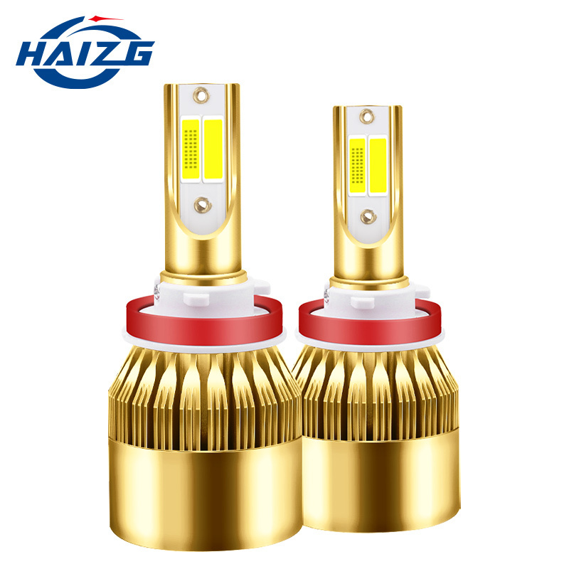 HAIZG High power led headlight bulb h1 h4 h7 dual color 3000K 6000K super bright led headlight H1