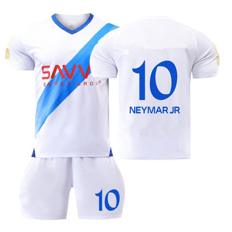 Wholesale Club Team Soccer Sports Jersey For Kids Men Football Practice Jerseys Blue And White Soccer Uniforms