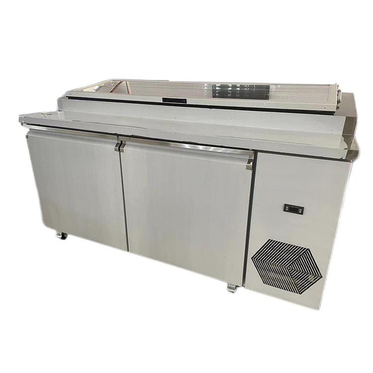 Commercial salad bar refrigerator air cooling type salad bar display counter wholesale price