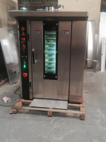 Commercial rotary oven price automatic rotary oven for bakery with trolley electric rotary oven 16 tray