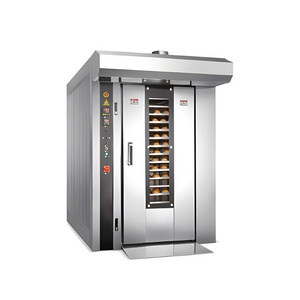 Commercial rotary oven price automatic rotary oven for bakery with trolley electric rotary oven 16 tray