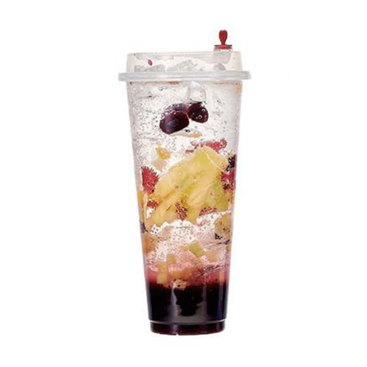 China Factory Custom printed Bubble Tea 500ml 16 24 oz Thick disposable pp boba packaging Plastic Cups with lid