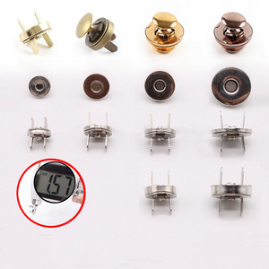 Super Thin Strong Magnet Buttons 10mm 12mm 14mm 18mm Brass Beads Plating Round Snap Buttons for Baby Clothes Magnetic Buttons