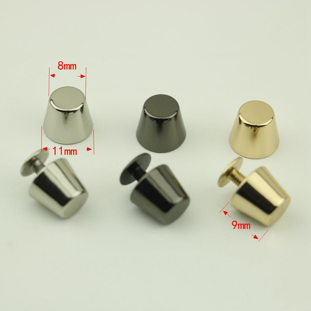 Handbag Bottom Protecting Feet Nail Bucket Shape Flat Studs Screw Back Spikes Rivets for Leather Craft Bag Purse Decor