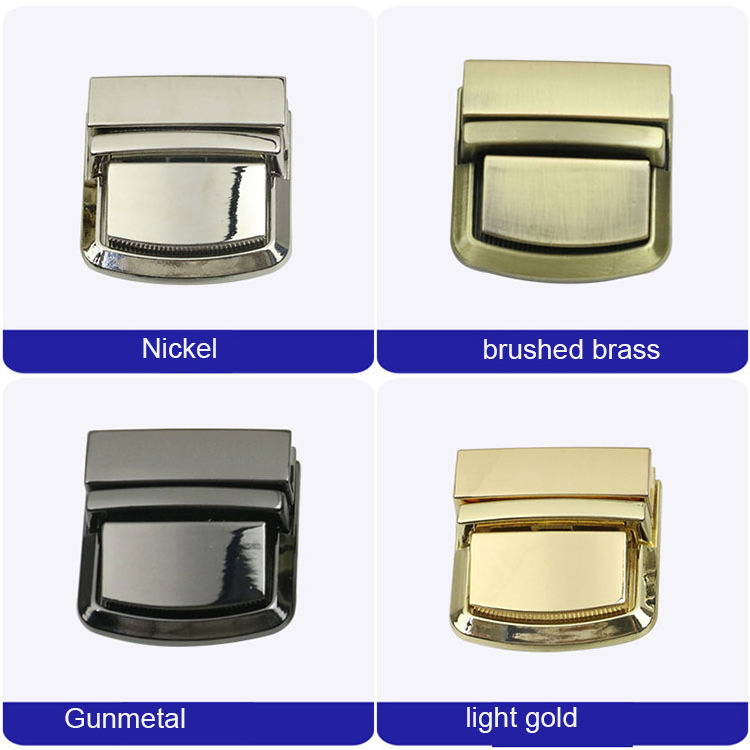 Zinc Alloy Metal Purse Hardware Leather Turn Twist Clasp Wallet Purse Small Locks Buckle Accessories For Ladies Bags